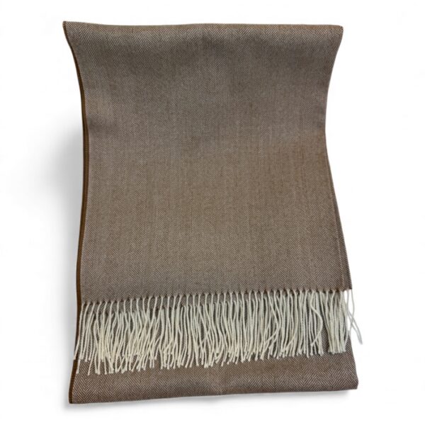 Écharpe Tricotée Chevron – Marron