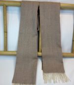 Écharpe Tricotée Chevron – Marron – Image 4