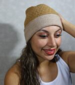 Chapeau double face moutarde et crème – Image 2