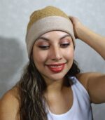 Chapeau double face moutarde et crème – Image 3