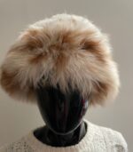 Chapeau Qori - Blanc & Brun – Poils longs – Image 2
