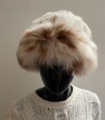 Chapeau Qori - Blanc & Brun – Poils longs – Image 3