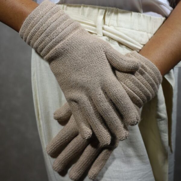 Gants couleur sable